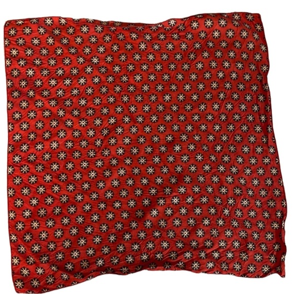 Vintage  Blue & red geometric print scarf - Picture 1 of 3